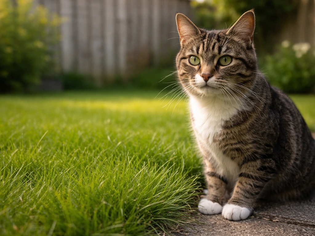 Is gras goed voor katten? Gazonrisico’s en veilige tips