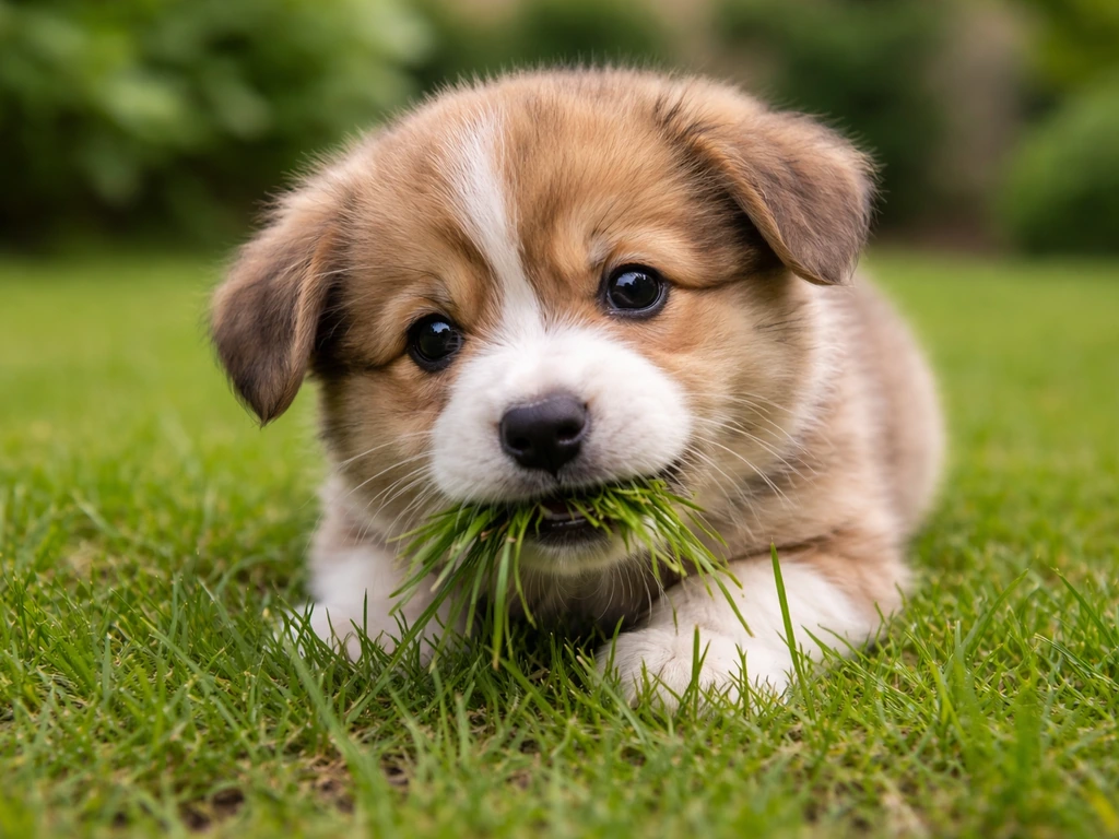 Gras eten puppy: oorzaken, alarmsignalen en wat je nu doet