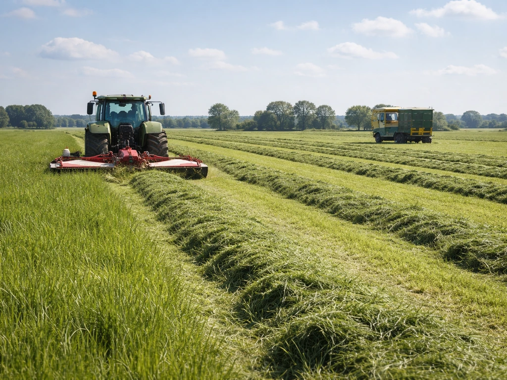 Gras oogsten stappenplan: maaien, drogen of inkuilen