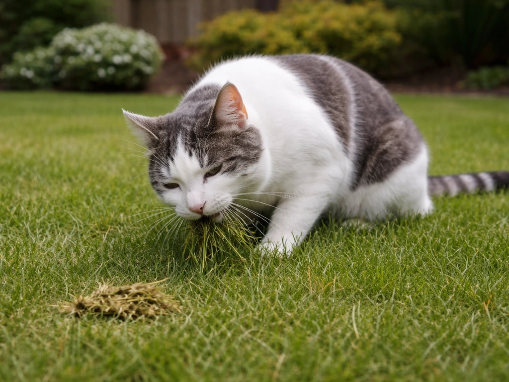 Kat eet gras en geeft over: oorzaken en aanpak in tuin