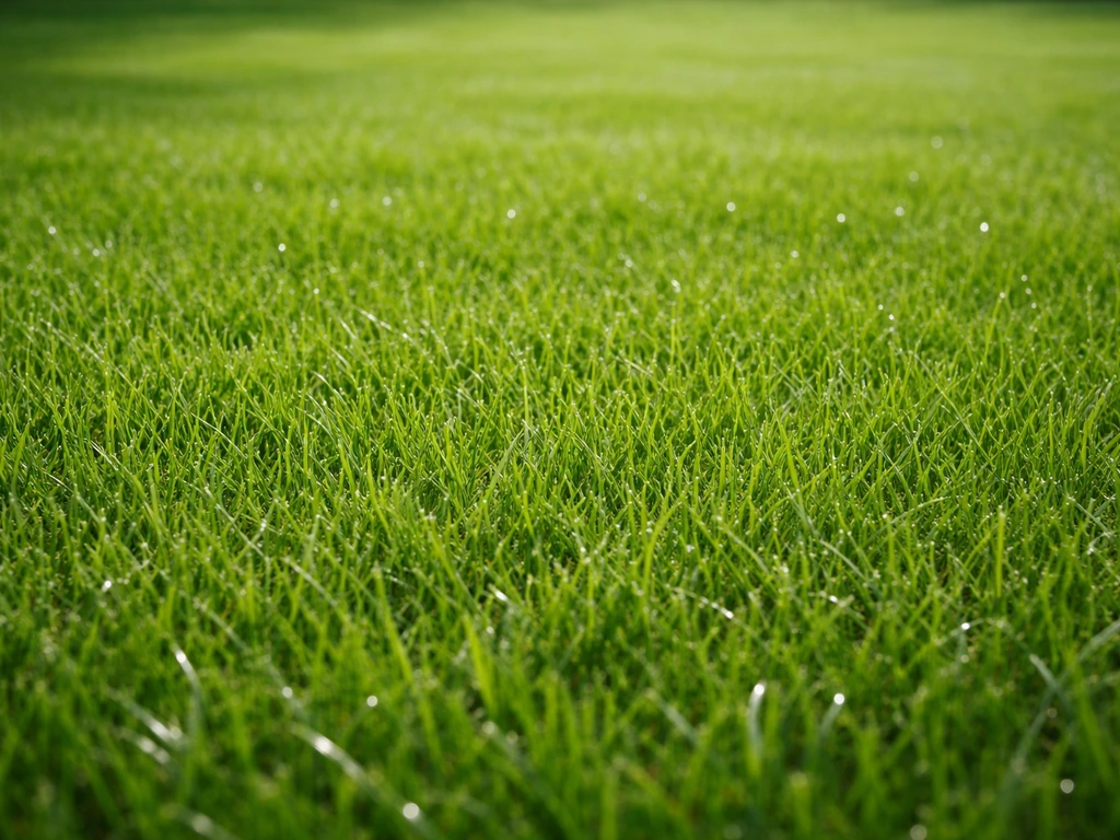Close-up van een groen gazon met scherp gemaaid gras, passend bij “grasveld” van 5 letters.