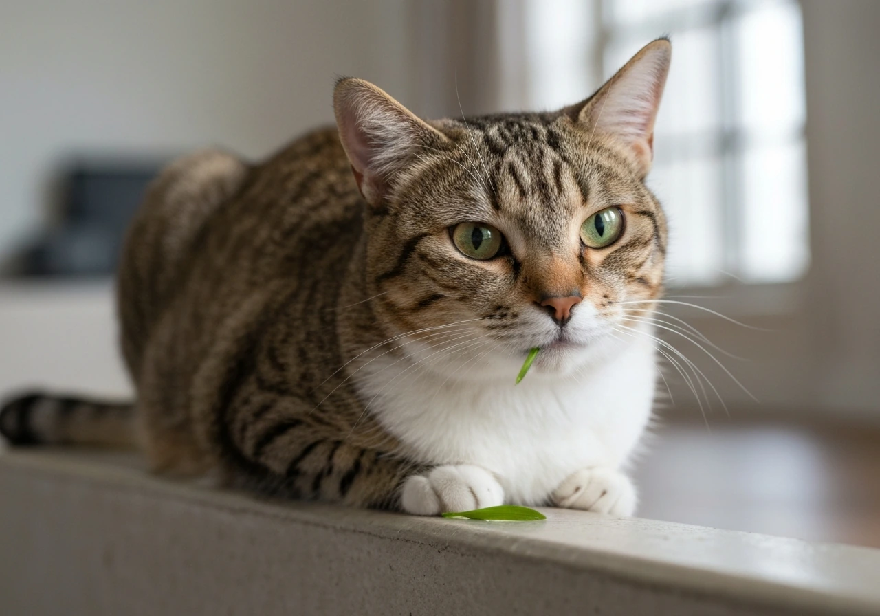 Kat gras in keel: klachten, directe hulp en tuinpreventie
