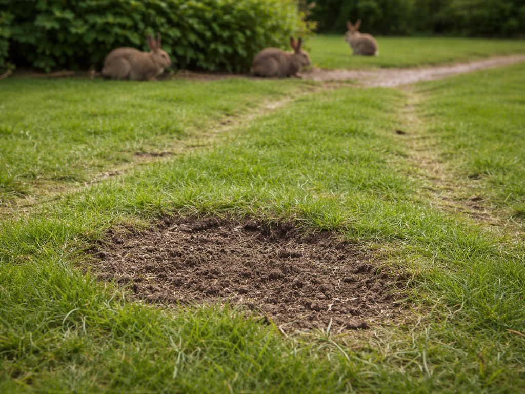 Gras konijnen herkennen, verjagen en gazon herstellen